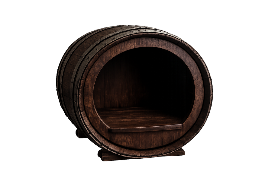 Whole barrel bed